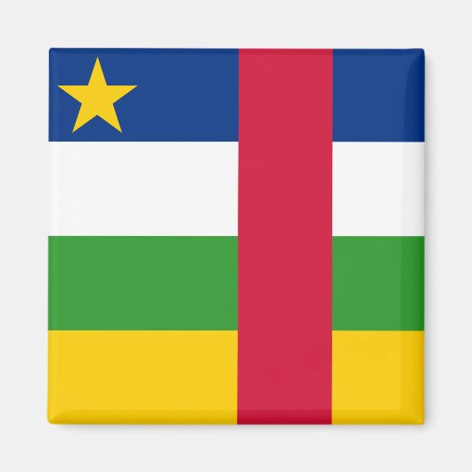 Flagge der Zentralafrikanischen Republik Magnet (Vorne)