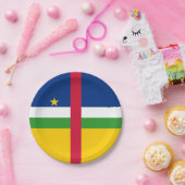 Flagge der Zentralafrikanischen Republik Pappteller (Party)