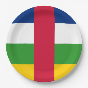 Flagge der Zentralafrikanischen Republik Pappteller