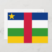 Flagge der Zentralafrikanischen Republik Postkarte (Vorne/Hinten)