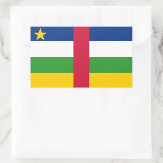 Flagge der Zentralafrikanischen Republik Rechteckiger Aufkleber (Tasche)
