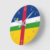 Flagge der Zentralafrikanischen Republik Runde Wanduhr (Winkel)