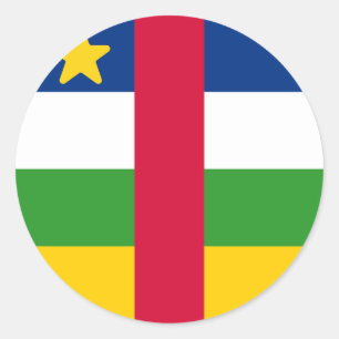 Flagge der Zentralafrikanischen Republik Runder Aufkleber