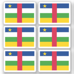 Flagge der Zentralafrikanischen Republik - Sammlun Aufkleber