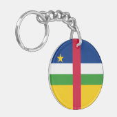 Flagge der Zentralafrikanischen Republik Schlüsselanhänger (Vorderseite links)