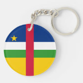 Flagge der Zentralafrikanischen Republik Schlüsselanhänger (Rückseite)