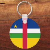 Flagge der Zentralafrikanischen Republik Schlüsselanhänger (Rückseite)