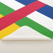 Flagge der Zentralafrikanischen Republik Sherpadecke (3/4)