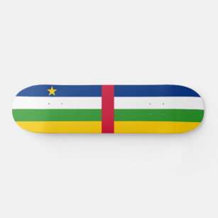Flagge der Zentralafrikanischen Republik Skateboard