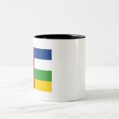 Flagge der Zentralafrikanischen Republik Zweifarbige Tasse (Mittel)