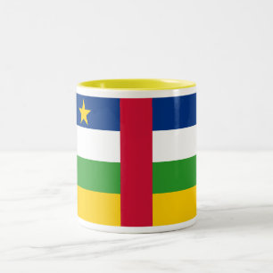 Flagge der Zentralafrikanischen Republik Zweifarbige Tasse