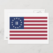 Flagge der Zweiten Amerikanischen Revolution Postkarte (Vorne/Hinten)