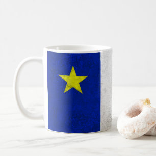 Flagge des Acadia beunruhigten Schmutzes Kaffeetasse