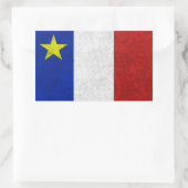 Flagge des Acadia beunruhigten Schmutzes Rechteckiger Aufkleber (Tasche)