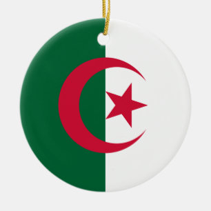 Flagge des algerischen Ornaments Keramikornament