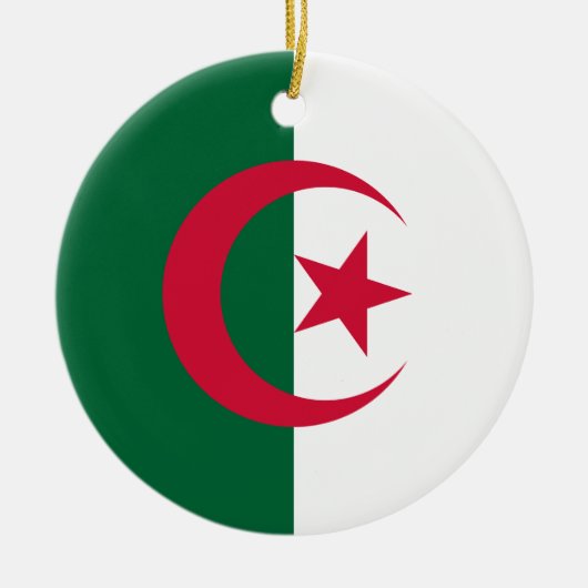 Flagge des algerischen Ornaments Keramikornament (Vorne)
