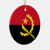 Flagge des Angola-Ornaments Keramik Ornament (Rechts)