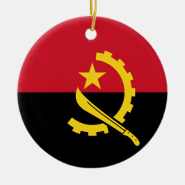 Flagge des Angola-Ornaments Keramik Ornament