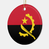 Flagge des Angola-Ornaments Keramik Ornament (Links)