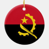 Flagge des Angola-Ornaments Keramik Ornament (Hinten)