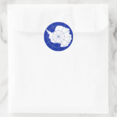 Flagge des Antarktis-Vertrags Runder Aufkleber (Tasche)