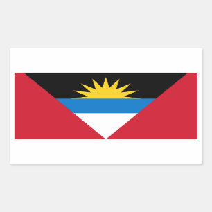 Flagge des Antigua und Barbuda-(Antiguan/Barbudan) Rechteckiger Aufkleber