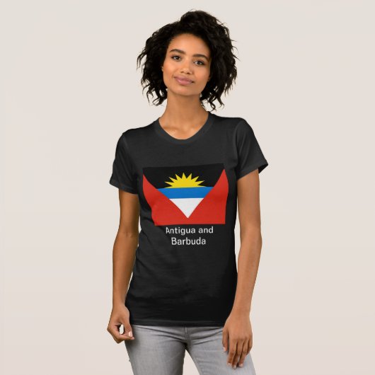 Flagge des Antigua und Barbuda T-Shirt (Vorne ganz)