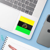 Flagge des Ashanti (Asante), Ghana Aufkleber (Laptop mit iPhone)