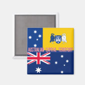Flagge des Australian Capital Territory Magnet (Vorderseite/Rückseite)