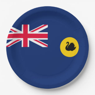 Flagge des australischen Bundesstaates Western Aus Pappteller