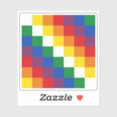 Flagge des Aymara (Aimara), Südamerika Aufkleber (Blatt)