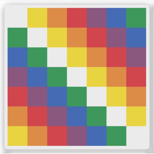 Flagge des Aymara (Aimara), Südamerika Aufkleber (Vorderseite)