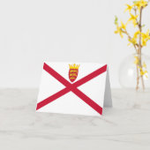 Flagge des Bailiwick of Jersey Karte (Gelbe Blume)