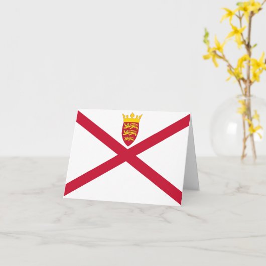 Flagge des Bailiwick of Jersey Karte (Gelbe Blume)