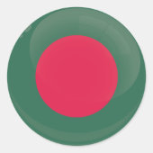 Flagge des Bangladesh Round-Icon Runder Aufkleber (Vorderseite)