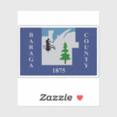 Flagge des Baraga-Landkreises, Michigan Aufkleber (Blatt)