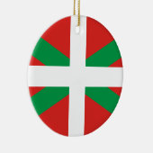 Flagge des Baskenland-Ornaments Keramik Ornament (Rechts)
