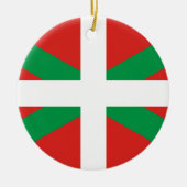 Flagge des Baskenland-Ornaments Keramik Ornament (Vorne)