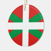 Flagge des Baskenland-Ornaments Keramik Ornament (Links)