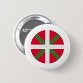 Flagge des Baskenlandes Button (Vorne & Hinten)
