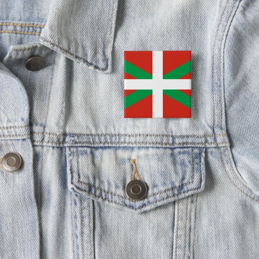 Flagge des Baskenlandes Button (Beispiel)