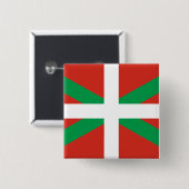 Flagge des Baskenlandes Button (Vorne & Hinten)