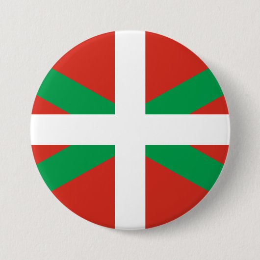 Flagge des Baskenlandes Button (Vorderseite)