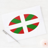 Flagge des Baskenlandes euskadi Ovaler Aufkleber (Umschlag)