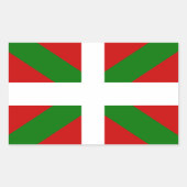 Flagge des Baskenlandes euskadi Rechteckiger Aufkleber (Vorderseite)