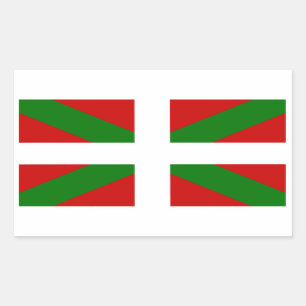 Flagge des Baskenlandes euskadi Rechteckiger Aufkleber