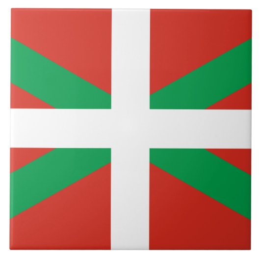 Flagge des Baskenlandes Fliese (Vorderseite)