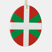 Flagge des Baskenlandes Keramik Ornament (Rechts)