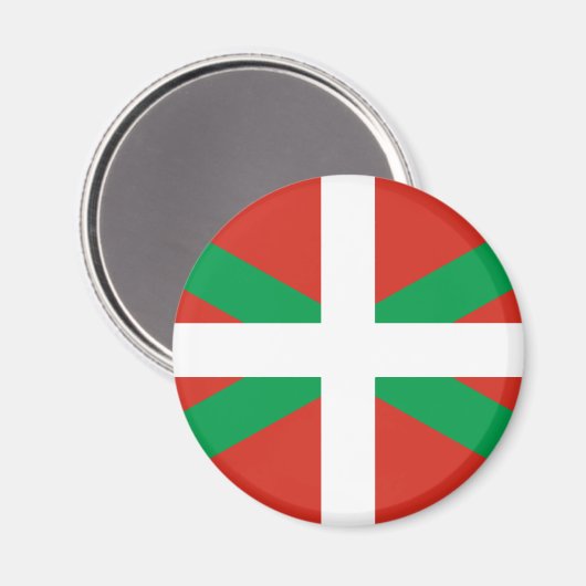 Flagge des Baskenlandes Magnet (Vorderseite/Rückseite)