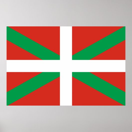 Flagge des Baskenlandes Poster (Vorne)